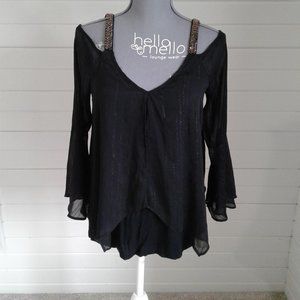 Amy Wear Black Dress Shirt Size M